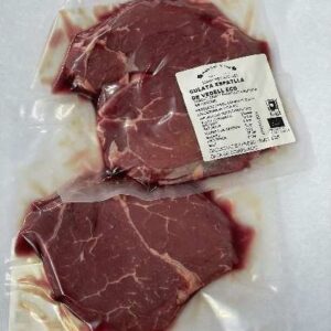 Bistecs escalopa, culata de la cuixa, culata de l’espatlla, filet de pobre €/kg (copia)